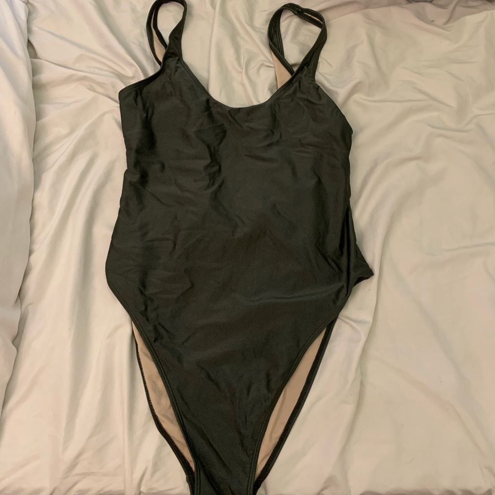 OLIVE HIGH WAISTED BATHING SUIT